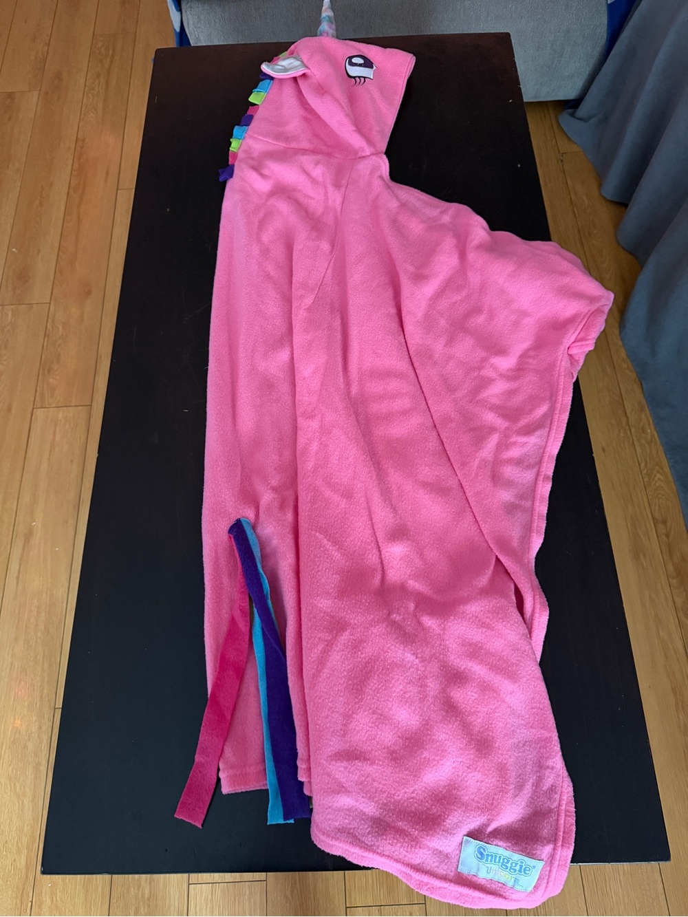 Pink Unicorn Kids One-Piece Hooded Wrap